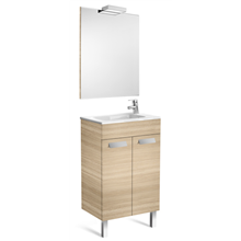 Pack mueble roble 50cm compacto puertas Debba Roca