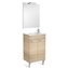 Pack mueble roble 50cm compacto puertas Debba Roca