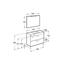 Pack mueble gris 50cm compacto 2 cajones Debba Roca