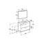 Pack mueble blanco 50cm compacto 2 cajones Debba Roca