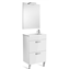 Pack mueble blanco 50cm compacto 2 cajones Debba Roca