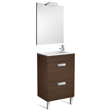 Pack mueble wenge 50cm compacto 2 cajones Debba Roca
