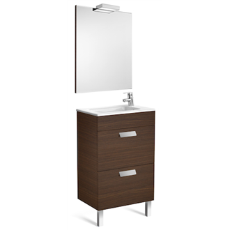 Pack mueble wenge 50cm compacto 2 cajones Debba Roca