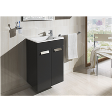 Pack mueble gris 50cm compacto puertas Debba Roca