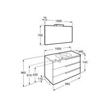 Mueble Pack Family gris 100cm Victoria-N Roca