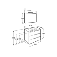 Mueble Pack Family wenge 90cm Victoria-N Roca