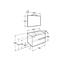 Mueble Pack wenge 80cm Victoria-N Roca