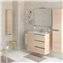 Mueble Pack Family roble 100cm Victoria-N Roca
