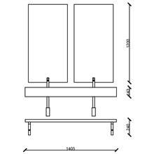Lavabo doble + Encimera 120cm SPIRIT SALGAR