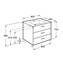 Mueble 3 cajones blanco 80cm Victoria Basic Roca