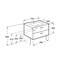 Mueble 2 cajones blanco 70cm Victoria Basic Roca