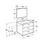 Mueble Pack 3 cajones cedro 60cm Victoria Basic Roca