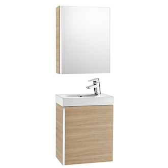 Mueble roble con armario-espejo Mini Roca
