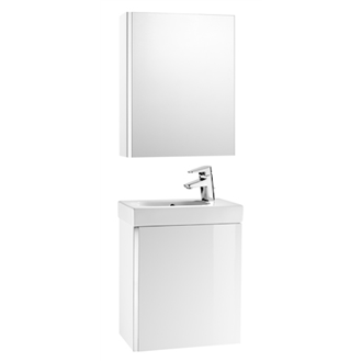 Mueble blanco con armario-espejo Mini Roca