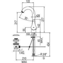 Grifo de lavabo giratorio con desagüe ECO-TRES