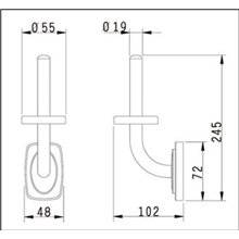 Portarrollo reserva acero Inox Timblau