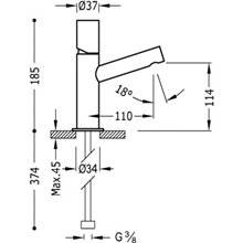 Grifo de lavabo Max-Tres caño medio