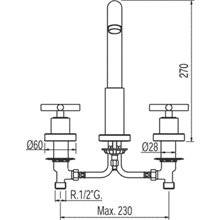 Grifo batería lavabo Max-Tres