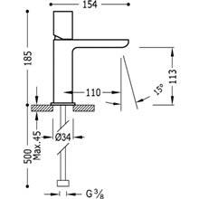 Grifo de lavabo redondo Loft-Tres 