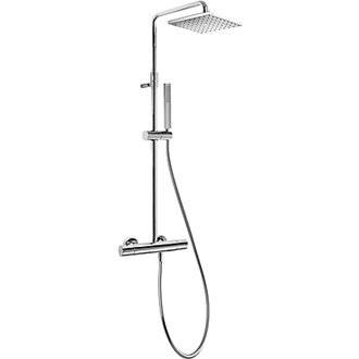 Conjunto de ba&ntilde;era-ducha termost&aacute;tica ECO Class-Tres barra telesc&oacute;pica