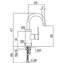 Grifo de lavabo Lex-Tres 41,7cm x 23,5cm con maneta ECO