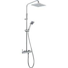 Conjunto de ducha Lex-Tres cuadrado barra telescópica