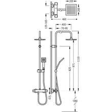 Conjunto de ducha termostática ECO Flat-Tres cuadrado