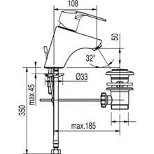 Grifo de lavabo K-Tres ECOeficiente inclinado