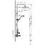 Columna de ducha termost&aacute;tica Retro-Tres tomas agua pared