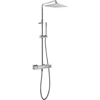 Conjunto de ducha termost&aacute;tica ECO CUADRO Tres barra deslizante