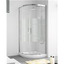 Mampara semicircular puertas correderas decorado Clio CU130 Kassandra