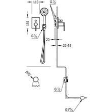 Grifo de empotrar para baño-ducha MONO-TERM Tres