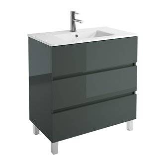 Mueble 101cm Gris Brillo 3 cajones SALGAR FUSSION LINE