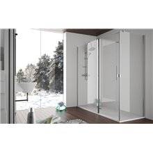 Mampara angular puerta abatible + lateral SA503 Kassandra