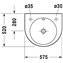 Lavabo mural semicircular Architec Duravit