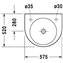 Lavabo mural semicircular Architec 57 Duravit