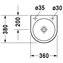 Lavabo mural semicircular 36 Architec Duravit