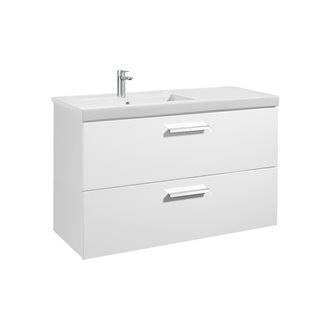 Mueble 110cm dos cajones blanco Prisma Roca