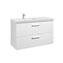 Mueble 110cm dos cajones blanco Prisma Roca