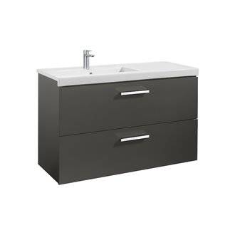 Mueble 110cm dos cajones gris Prisma Roca