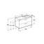 Mueble 110cm dos cajones gris Prisma Roca