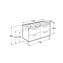 Mueble 120cm cuatro cajones gris Prisma Roca