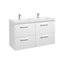 Mueble 120cm cuatro cajones blanco Prisma Roca
