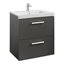 Mueble 60cm dos cajones gris Prisma Roca