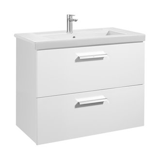 Mueble 80cm dos cajones blanco Prisma Roca