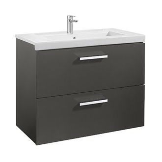 Mueble 80cm dos cajones gris Prisma Roca