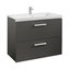 Mueble 80cm dos cajones gris Prisma Roca