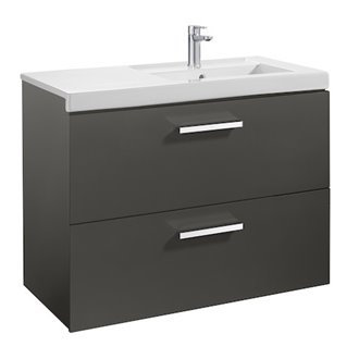Mueble 90cm dos cajones gris Prisma Roca
