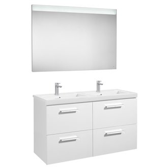 Pack mueble 120cm cuatro cajones blanco Prisma Roca