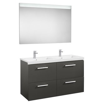 Pack mueble 120cm cuatro cajones gris Prisma Roca